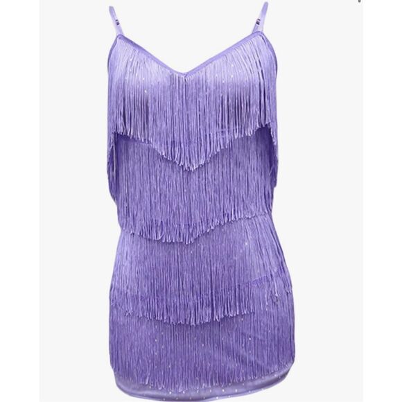 Purple Fringe Costume- Taylor Swift- size L - Picture 2 of 9